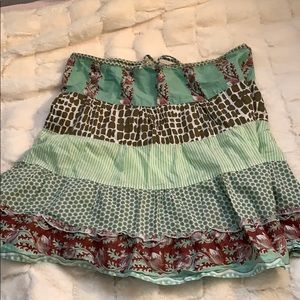 J.Crew green pattern Skirt